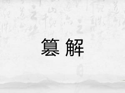 篡解