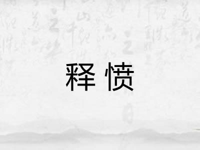 释愤