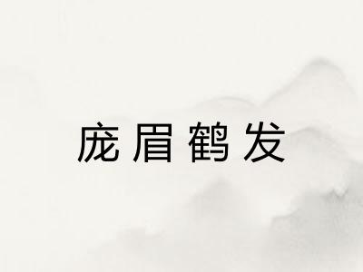 庞眉鹤发