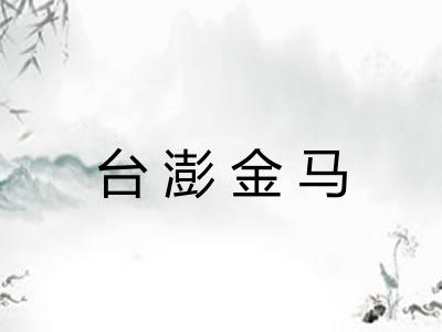 台澎金马