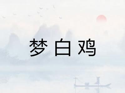 梦白鸡