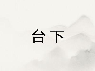 台下