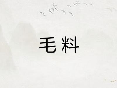 毛料