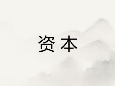 资本 资本