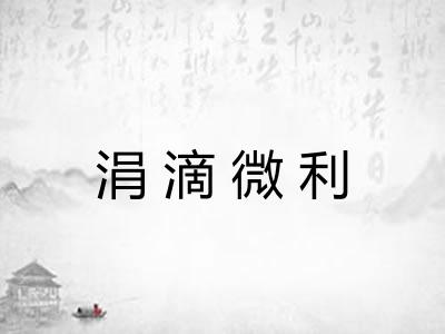 涓滴微利