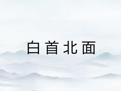 白首北面