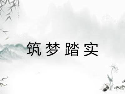 筑梦踏实