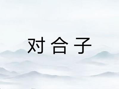 对合子