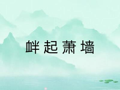 衅起萧墙