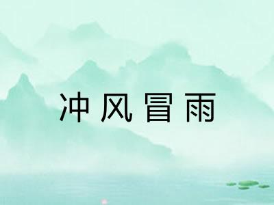 冲风冒雨
