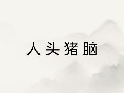 人头猪脑