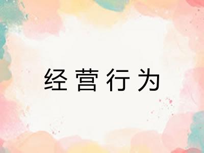 经营行为