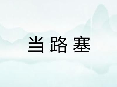 当路塞