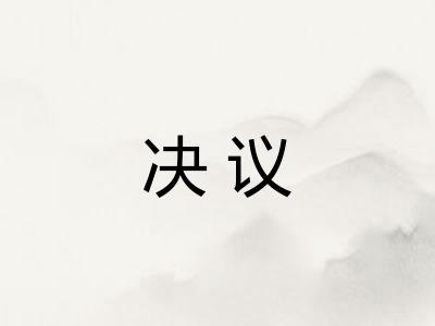 决议