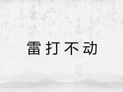 雷打不动