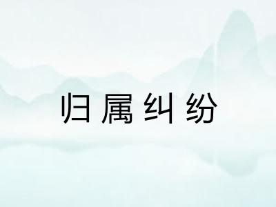 归属纠纷