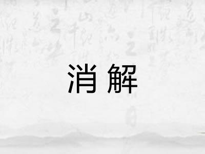 消解