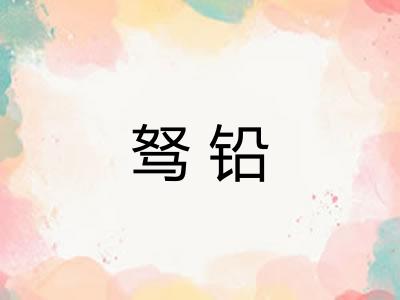 驽铅