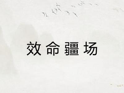 效命疆场