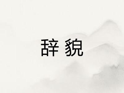 辞貌