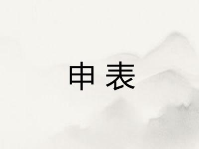 申表