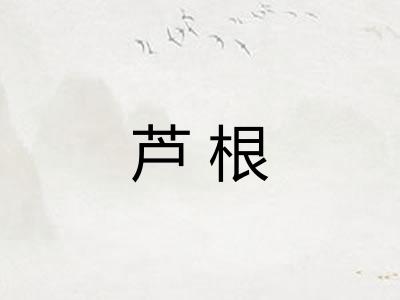 芦根