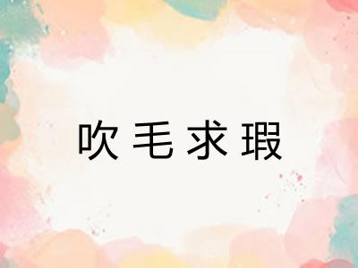 吹毛求瑕