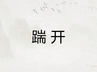 踹开