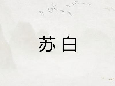 苏白