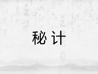 秘计
