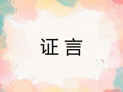 证言 证言