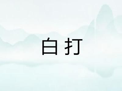 白打