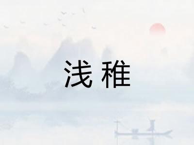 浅稚