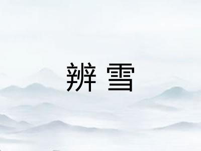 辨雪