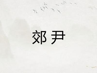 郊尹
