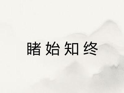 睹始知终
