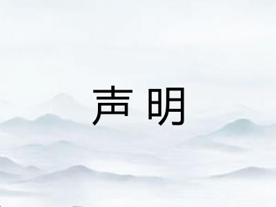 声明 声明