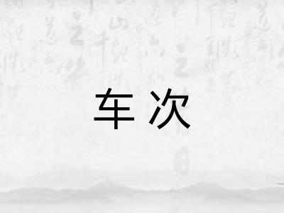 车次