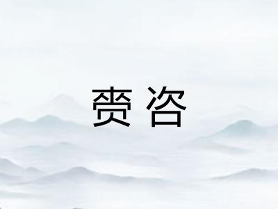 赍咨
