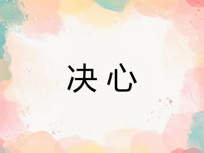 决心