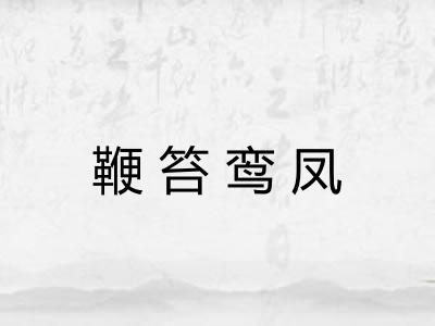 鞭笞鸾凤