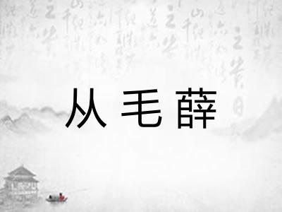 从毛薛