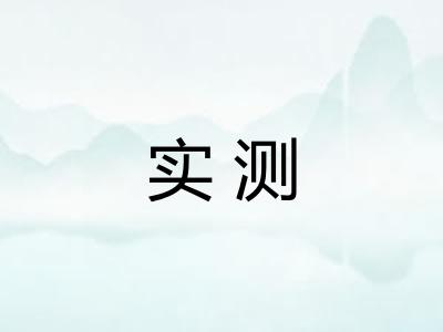 实测