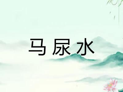 马尿水