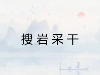 搜岩采干