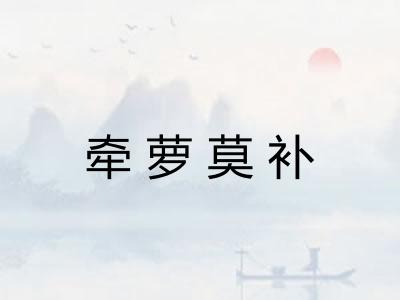 牵萝莫补