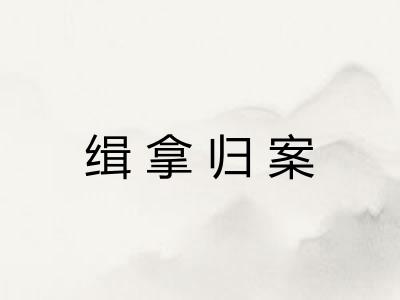 缉拿归案 缉拿归案