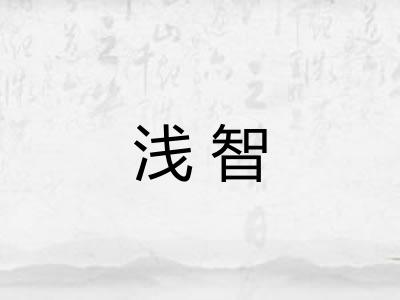 浅智
