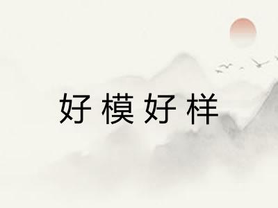 好模好样