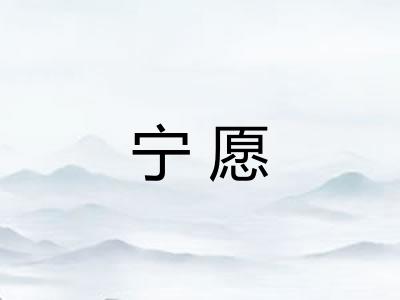 宁愿